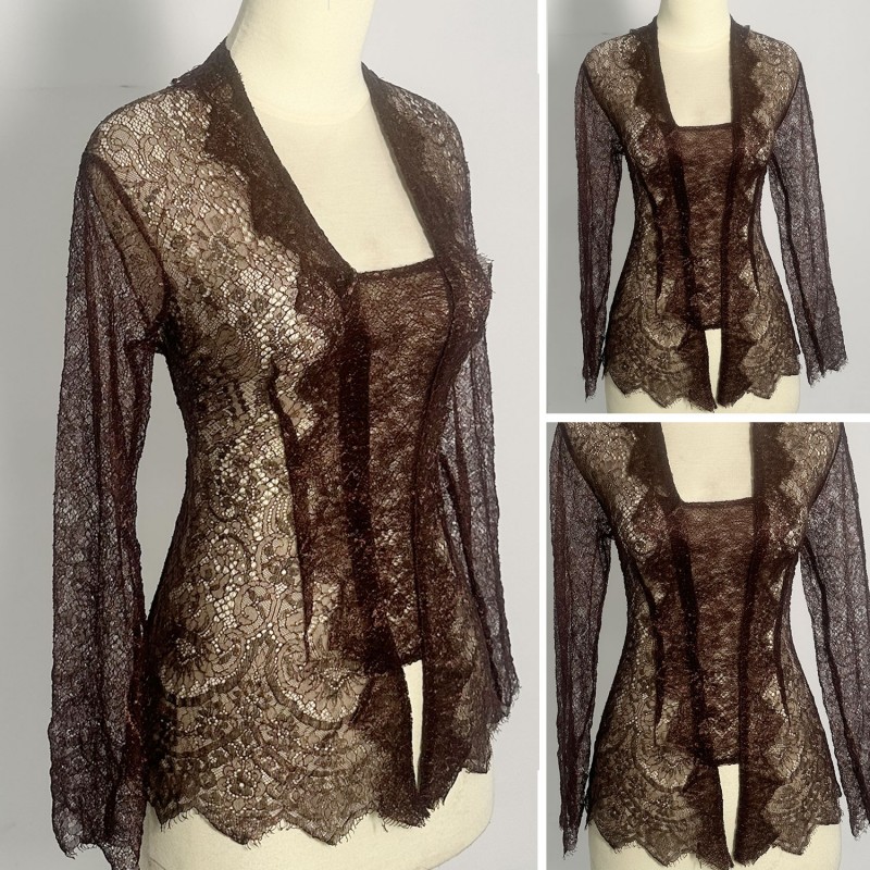 kebaya brokat coklat