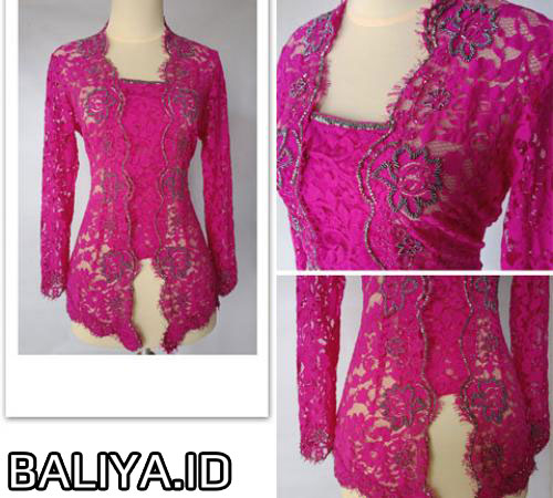 Kebaya Full Payet Warna Crimson