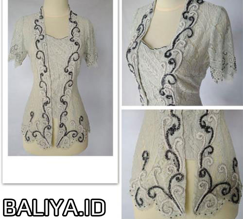 Kebaya Warna Silver Full Payet