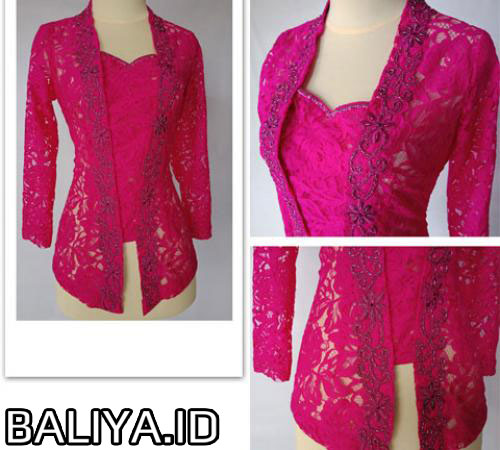 Kebaya Warna Pink Model Full Payet