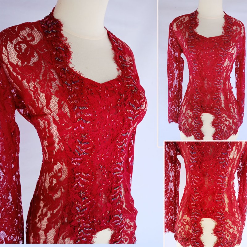 15 Kebaya Untuk Kulit Gelap Merah Maroon