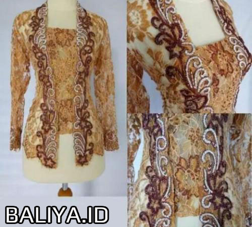Kebaya Model Full Payet Warna Coklat