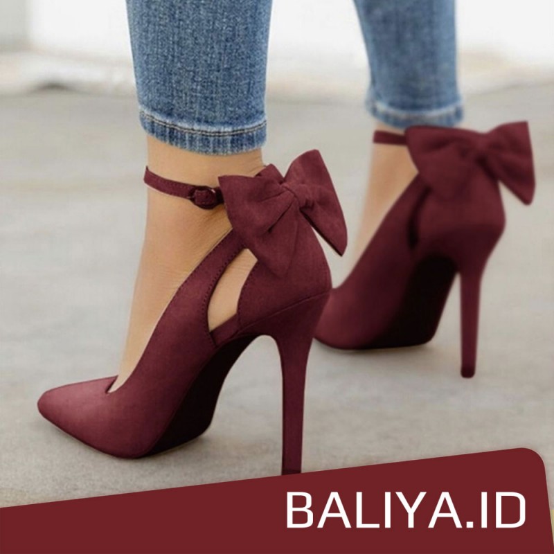 High Heels Warna Burgundy
