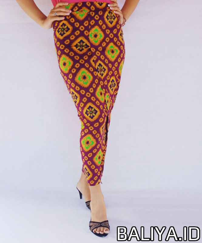 Kamen Jadi Katun Jumputan Orange