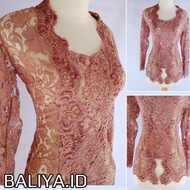 Kebaya Bali Modern Warna Cream