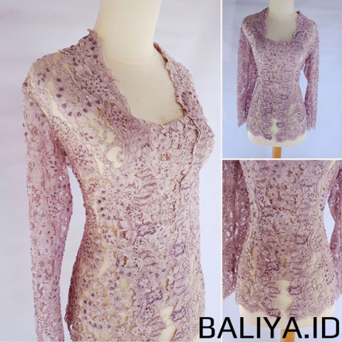 Kebaya Modern Wanita Warna Ungu