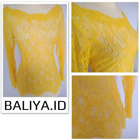 Kebaya Natal Warna Kuning
