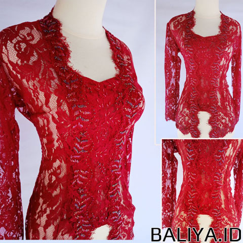 Kebaya Payet Warna Merah