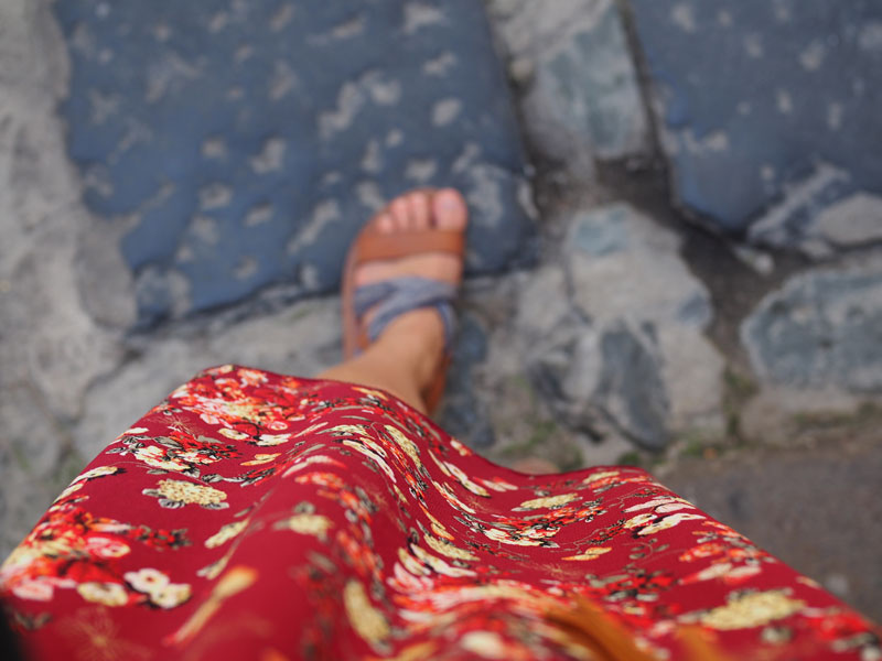 Sandal Model Wedges Wanita