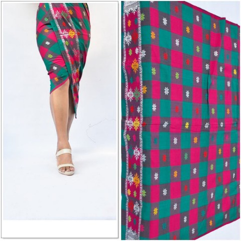 Tenun Songket Singaraja Warna Pink Fanta