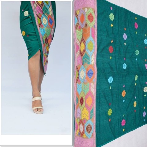 Tenun Songket Singaraja Warna Tosca