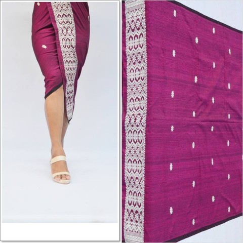 Tenun Songket Singaraja Warna Ungu 1