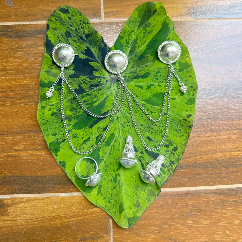 bros bulat rantai silver 2