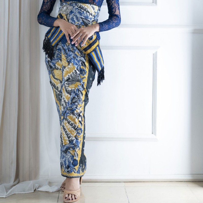 dobby tulis mix print gold kombi 1