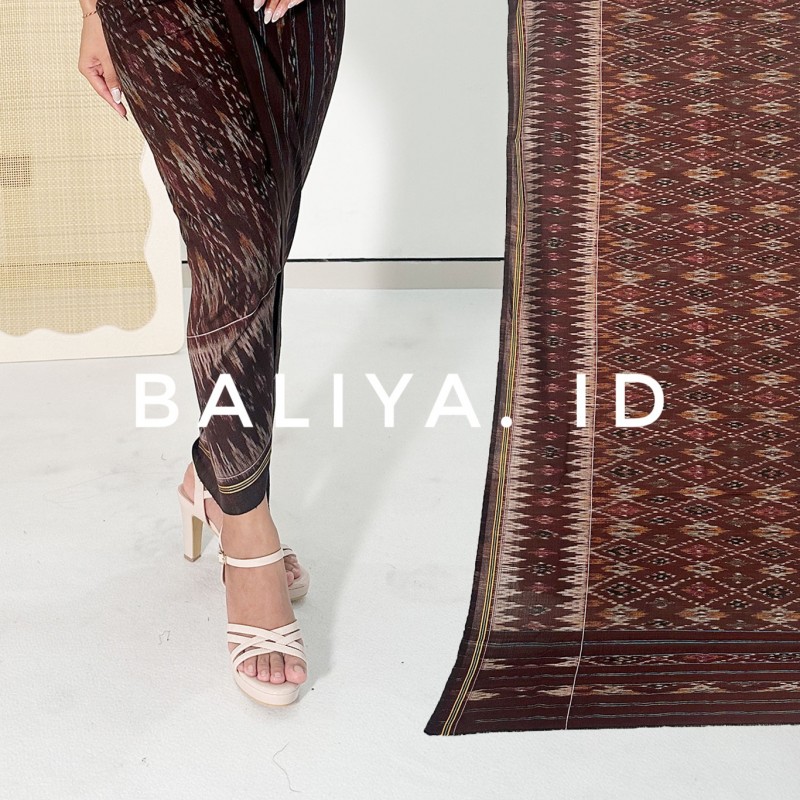 endek cepuk warna coklat