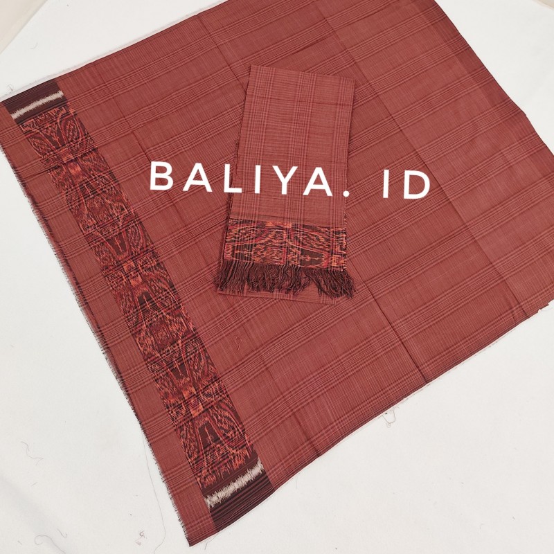endek dobol baliya id warna coklat lembaran