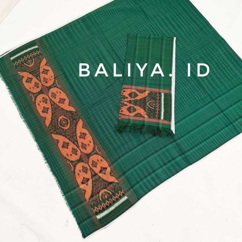 endek dobol baliya id warna hijau lembaran