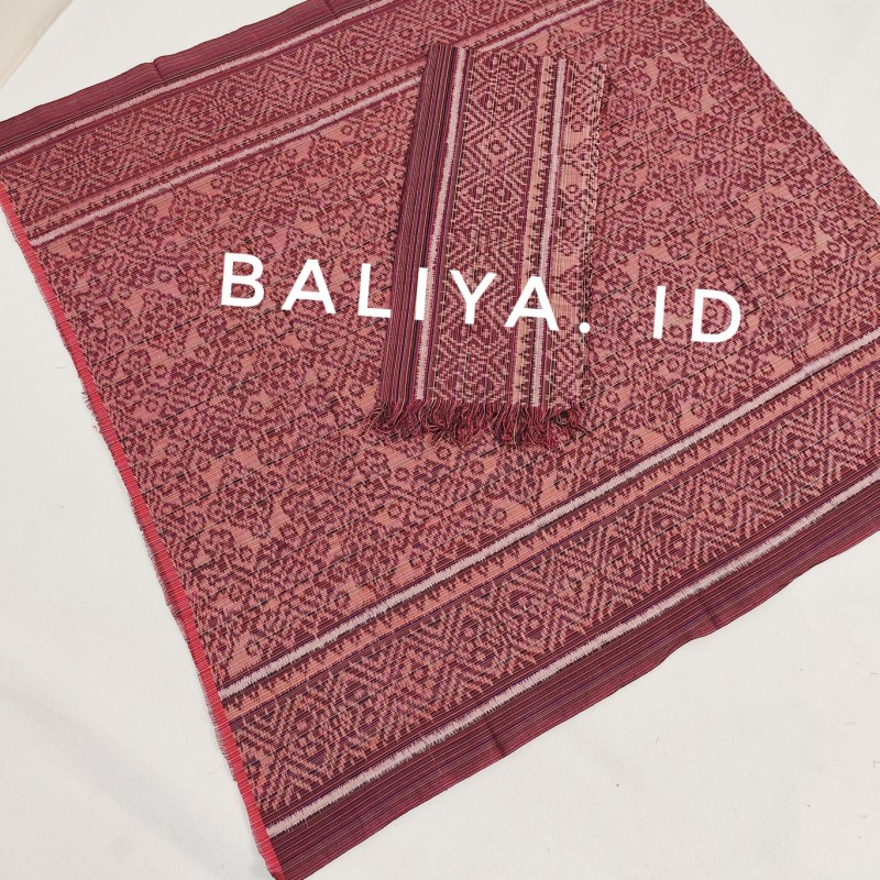 kamen endek catri warna burgundy baliya