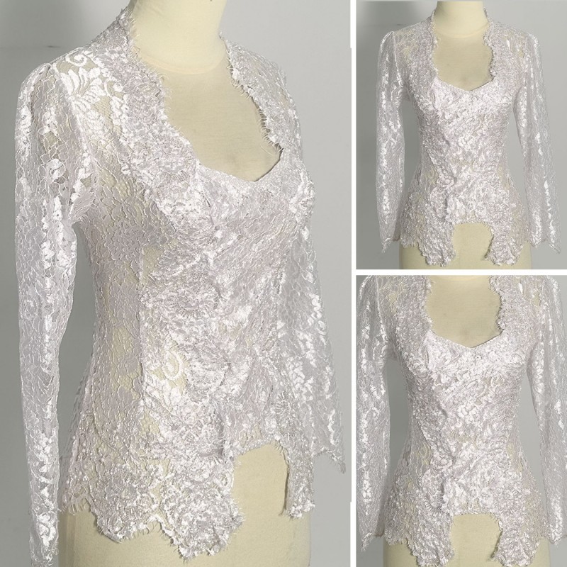 kebaya brokat full payet putih 1