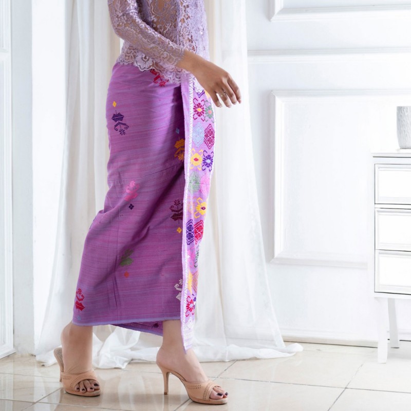 songket ungu lilac 1
