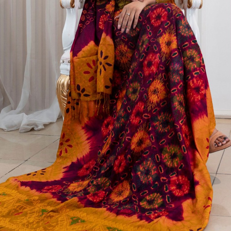 sutra jumputan sulam cakra wine rebong