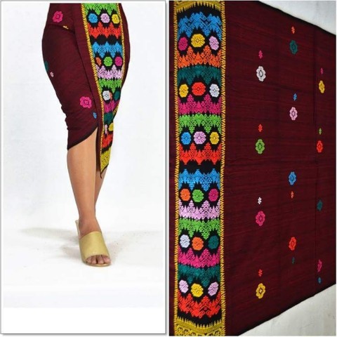 tenun songket negara maroon