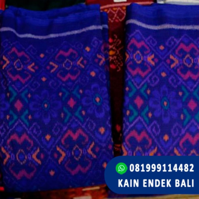 Kain Endek Bali Warna Biru