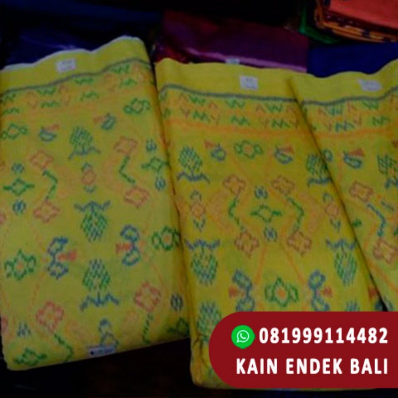 Kain Endek Bali Warna Kuning