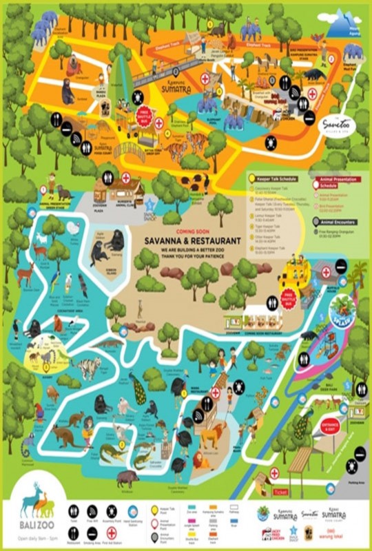Map Bali Zoo Park
