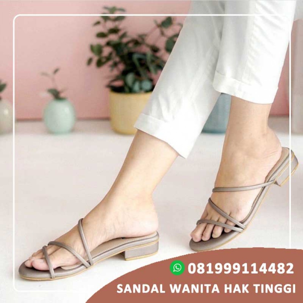 Sandal Jepit Hak Tinggi Wanita